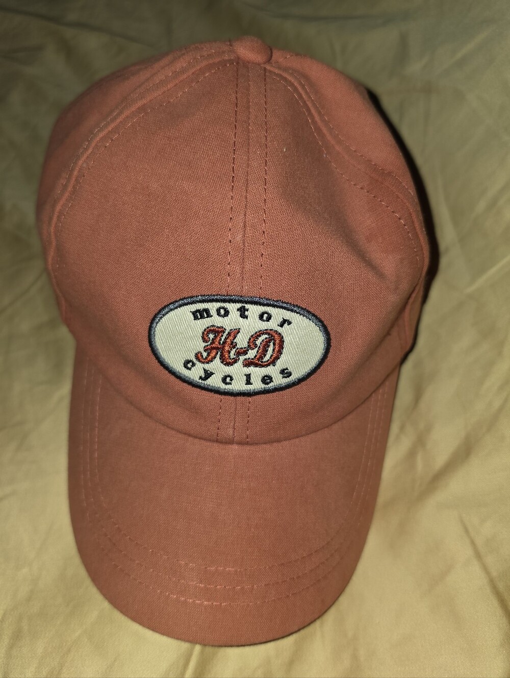 Harley Davidson Light Orange Hat Embroidered Logo Hat Cap -